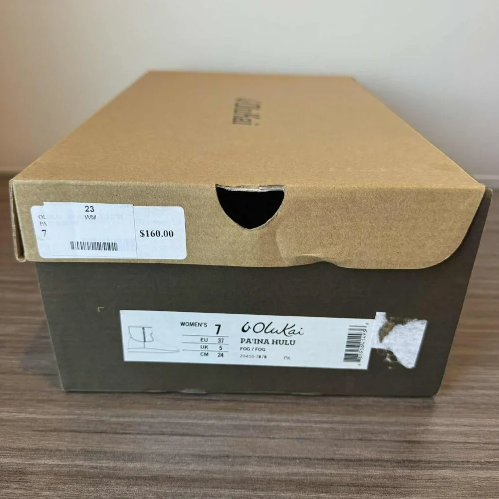 OluKai Paina Hulu Women's Boots Booties $160 in Fog Grey